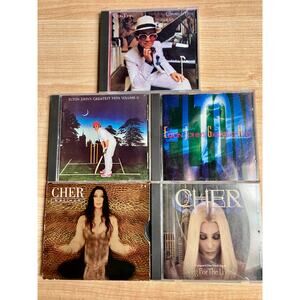 Cher and Elton John CD Bundle of 5.
